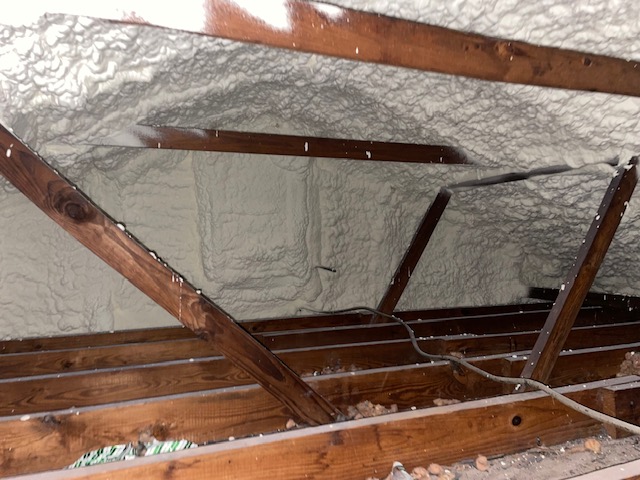 Removal of Existing Old Batten and apply Spray Foam Insulation